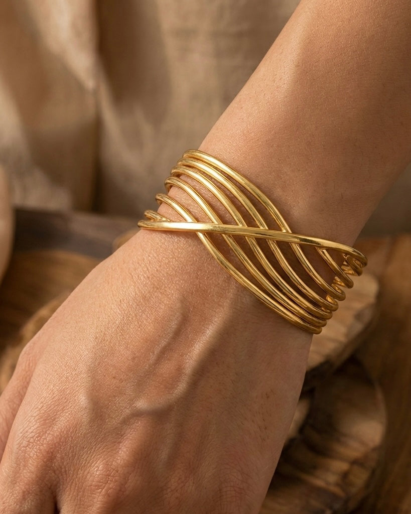 Golden Interlace Cuff