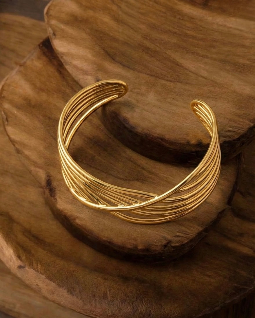 Golden Interlace Cuff